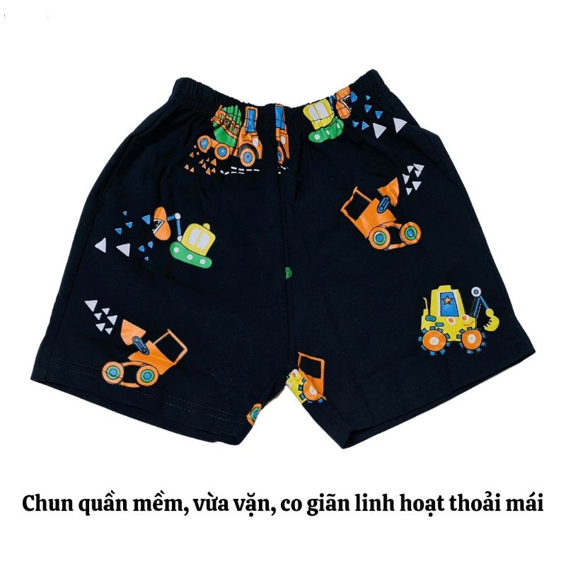 Bộ đồ quần áo trẻ em LYDOBB thun 100% cotton co giãn 4 chiều cho bé trai  từ 1 đến 10 tuổi hình khủng long ô tô