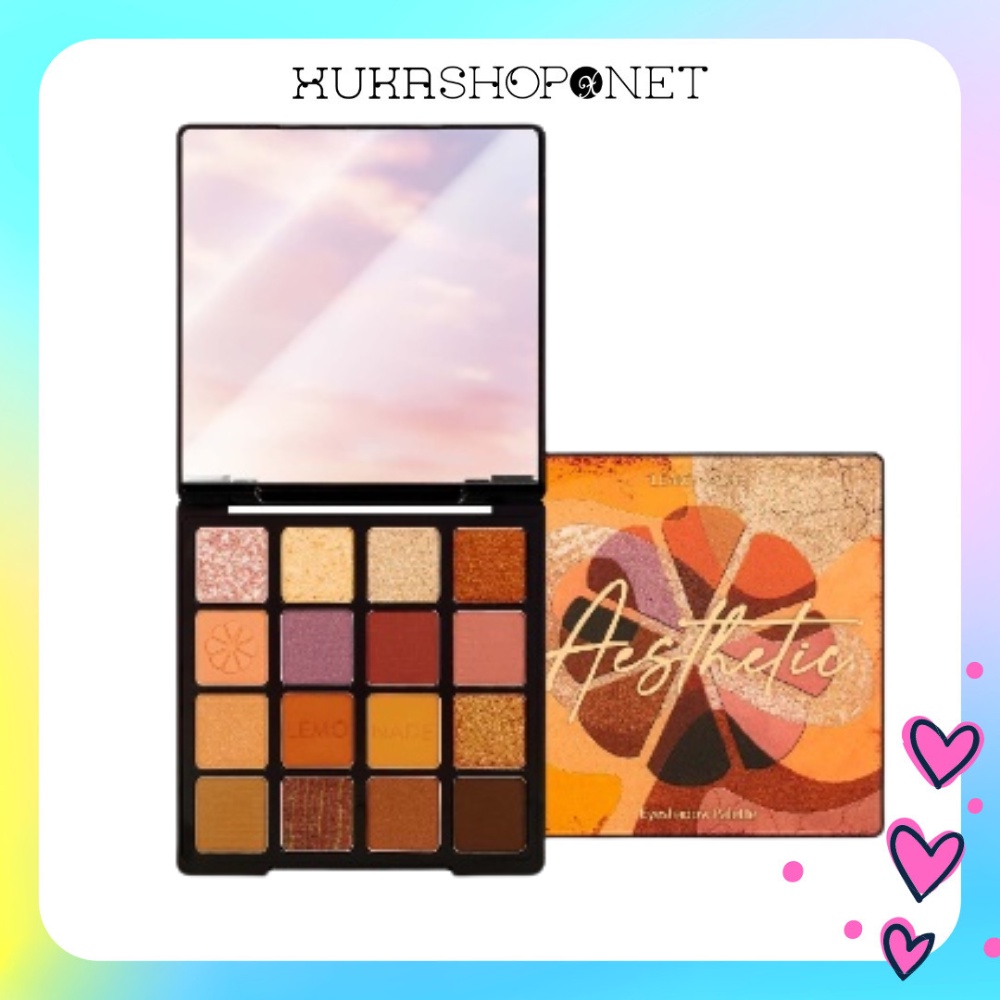 Lemonade Bảng phấn mắt 16 ô Lemonade Aesthetic Eyeshadow Palette 8.8g