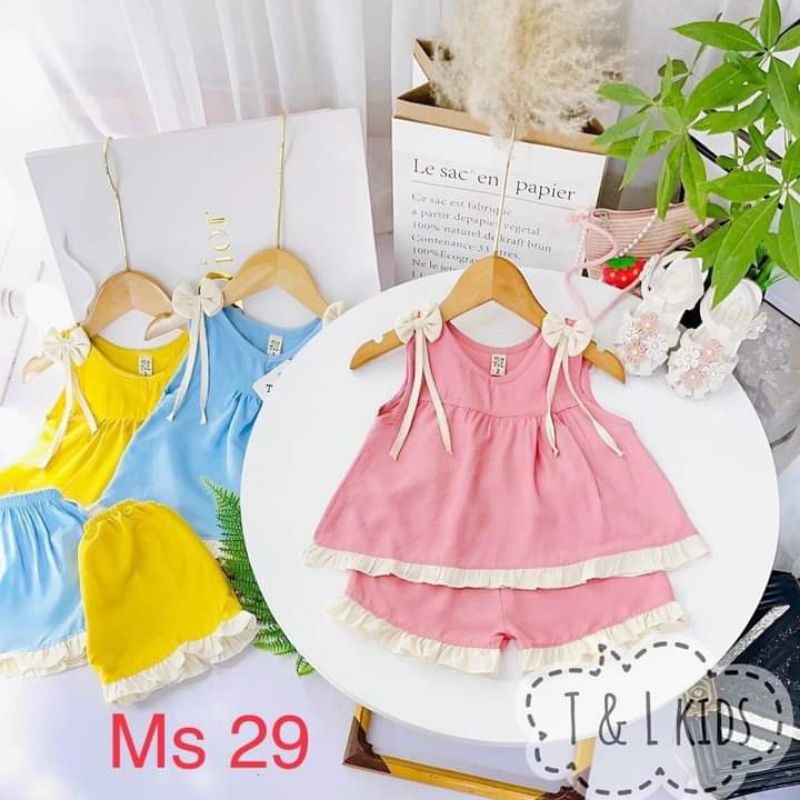 Sét bộ cho bé gái size 7-20kg.