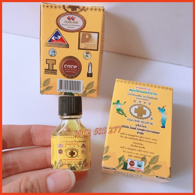 [Combo]12 Chai Dầu thảo dược Thái Lan Thập Tự Vàng 3ml