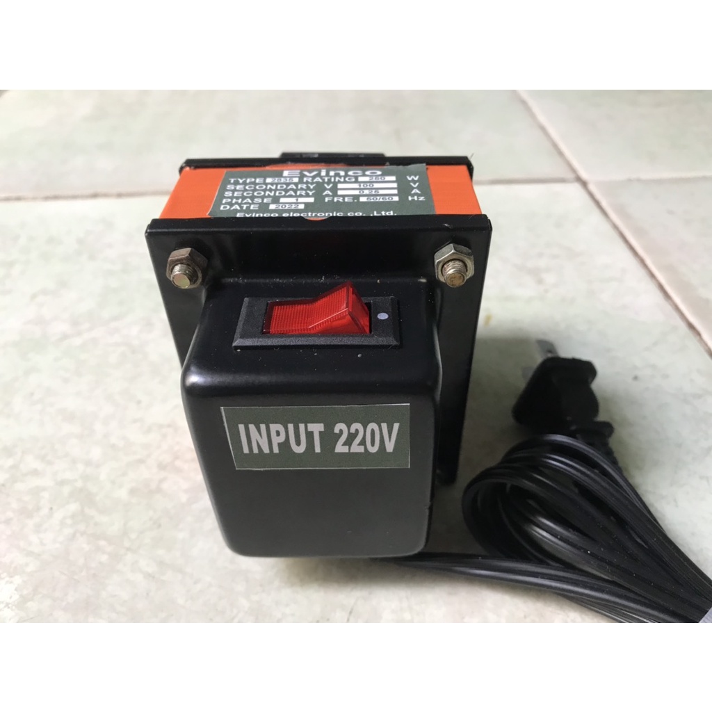 Biến thế 150W, biến áp 220v ra 100v,110v, 50/60Hz, 150W, sử dụng cho máy lọc không khí nội địa nhật điện áp 100v.