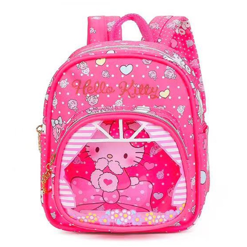 SANRIO Balo Đi Học Mini Bằng Da PU Chống Nước In Họa Tiết Hoạt Hình Dễ Thương Cho Bé Gái