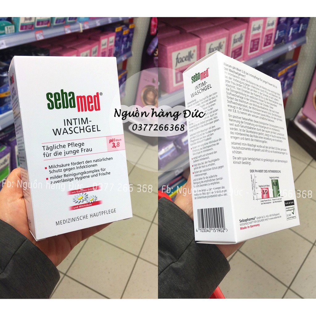 Dung dịch vệ sinh Sebamed cao cấp xách tay Đức - Nguồn hàng Đức