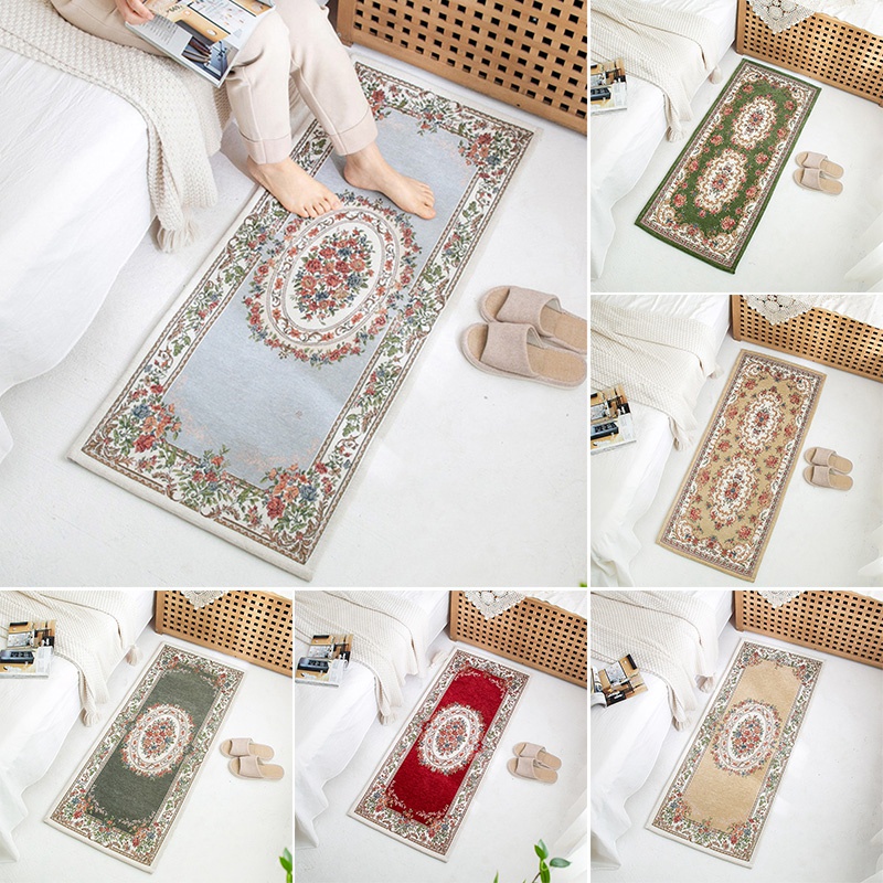 Thảm trải sàn chống trượt họa tiết hoa phong cách châu âu