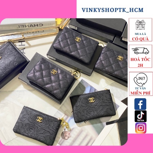 VÍ CHANEL C19 CẦM TAY MINI KÈM CHARM MÓC KHOÁ FULLBOX