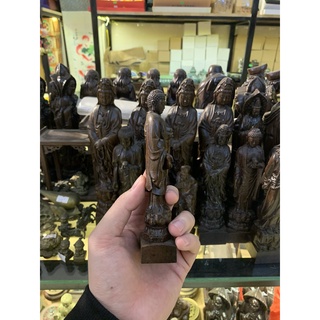Tượng Phật A Di Đà Bằng Gỗ Đàn Hương (Tượng cao 14 cm)