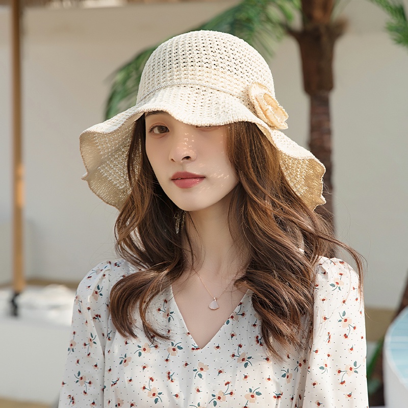 Nón Tai Bèo Vành Rộng Chống Nắng Thời Trang Xuân Hè Phong Cách Hàn Quốc Cho Nữ