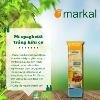 Mì spaghetti trắng hữu cơ Markal 500g