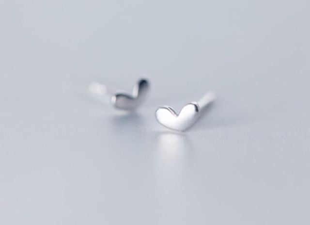 Khuyên trái tim mini ( có bán lẻ chiếc) ( bạc 925)