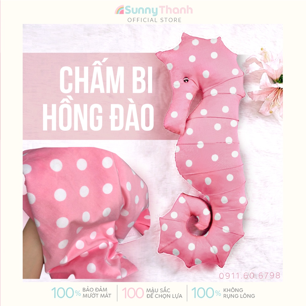 Combo tự may gối ôm cá ngựa dễ thương cho bé -  vải lông nhung SunnyThanh