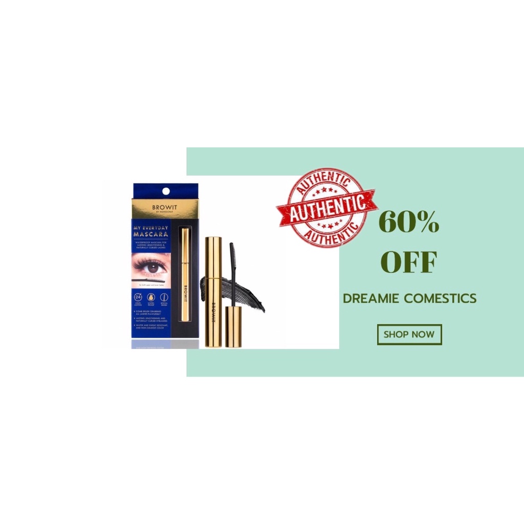 Mascara Browit Nongchat Thái Làm Dày Dài Mi Chuyên Dụng Cho Makeup