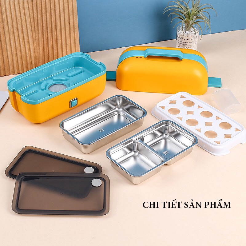 Hộp cơm cắm điện văn phòng 2 tầng lõi inox có chức năng giữ nhiệt, hâm nóng và nấu chín thức ăn vt669