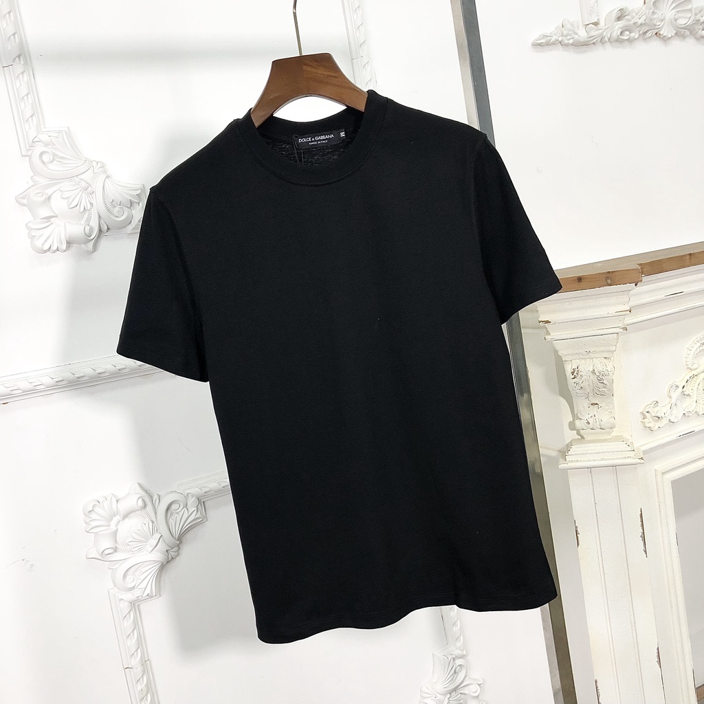 Áo phông nam trơn đơn giản chất coton không xù với hai màu đen trắng, ao thun nam ngắn tay không cổ lv212