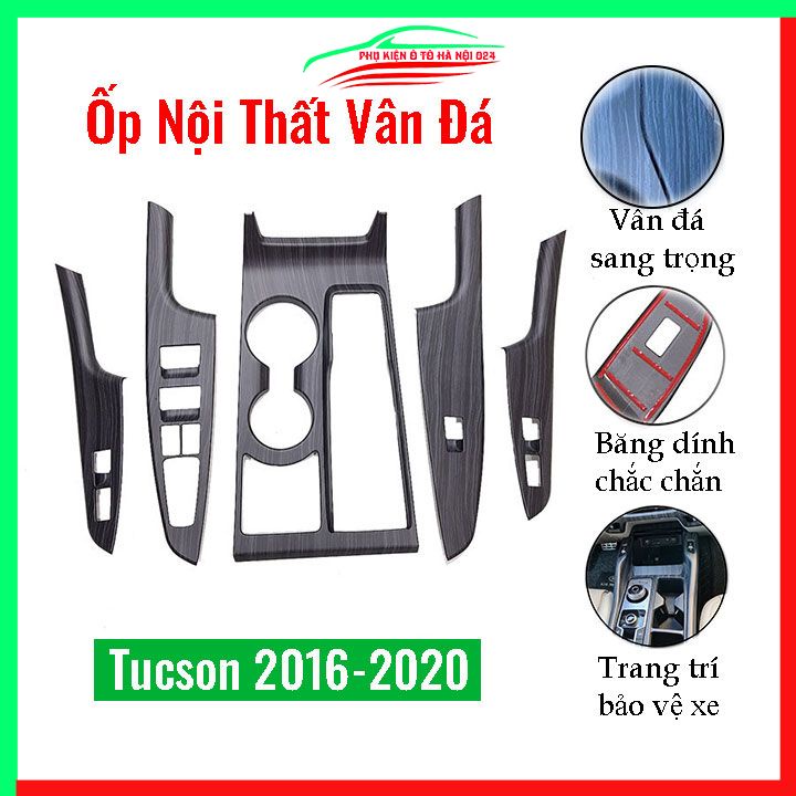 Ốp nội thất cho xe ô tô Tucson 2016-2020 Nhựa ABS vân đá bảo vệ chống trầy xước và làm đẹp xe