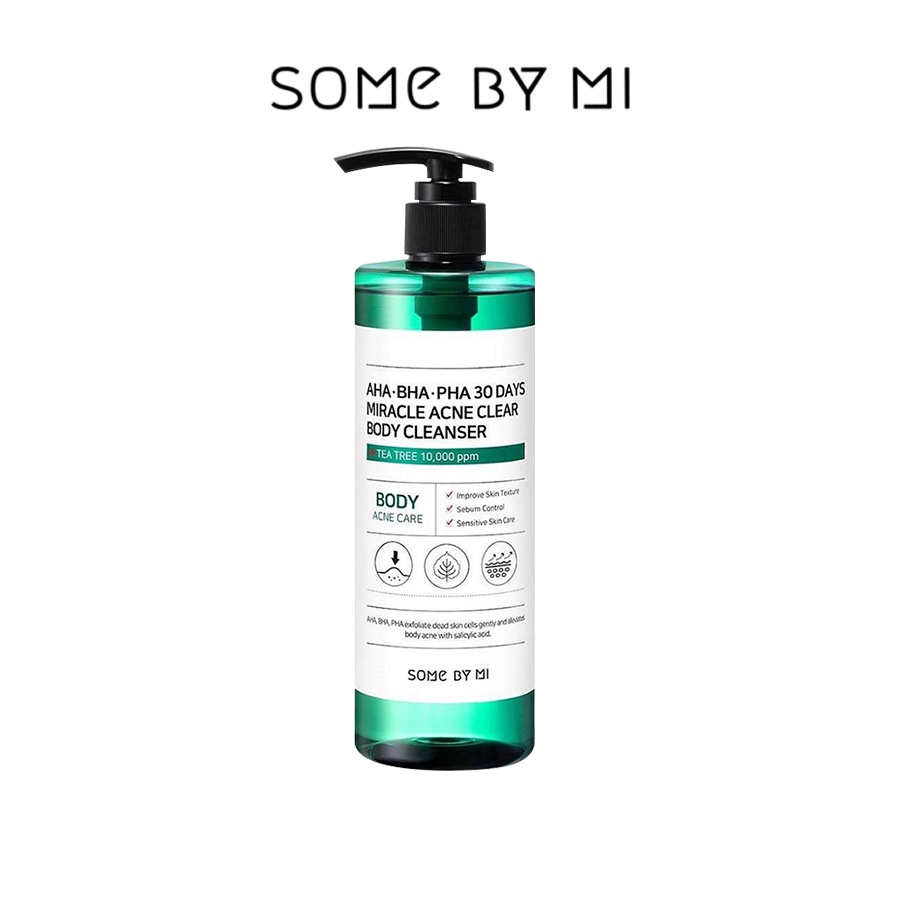 [Nhập FMCGMALL -8% đơn 250K] Sữa Tắm Làm Giảm Mụn SOME BY MI AHA-BHA-PHA 30 Days Miracle Acne Clear Body Cleanser 400g