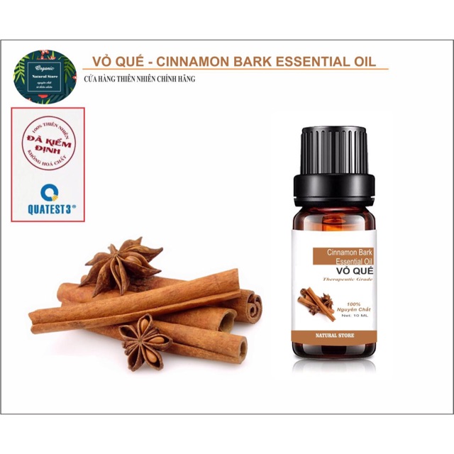 [ 10ML ] Tinh Dầu Vỏ Quế Nguyên Chất Organic - Cinnamon Bark Essential Oil
