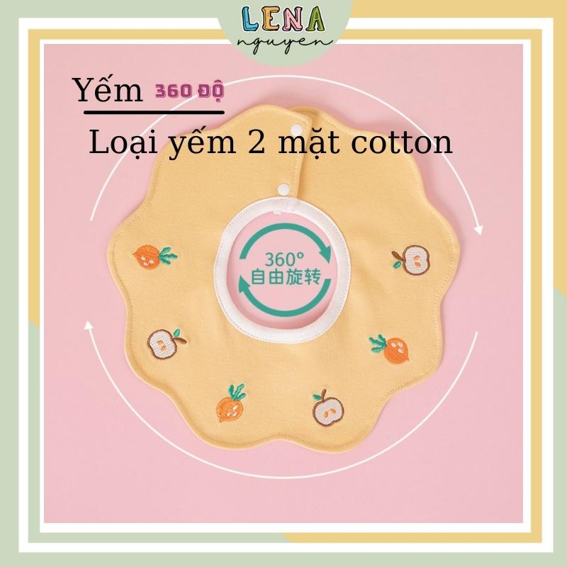 Yếm 360 độ yếm ăn dặm chống nước 100% cotton mềm mại giá rẻ