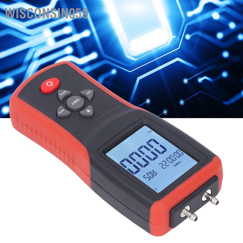 Đồng Hồ Đo Áp Suất Kỹ Thuật Số 12 Đơn Vị Khác Nhau Với Màn Hình LCD