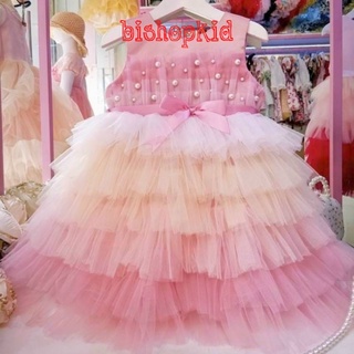 Váy Cô Dâu Nhiều Tầng Bồng Xoè,Váy Công Chúa Cao Cấp Cho Bé (16-40 kg)-Bishopkid