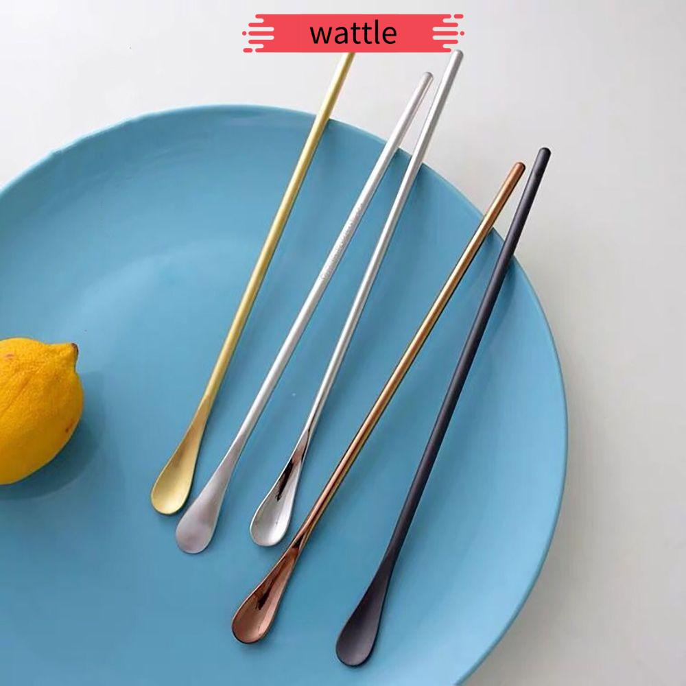 Muỗng khuấy cà phê bằng thép không gỉ tay cầm dài thời trang