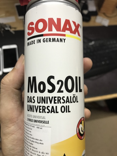 SONAX MoS2Oil - Dầu đa dụng bảo vệ, chống rỉ sét, chống ăn mòn kim loại, 400ml