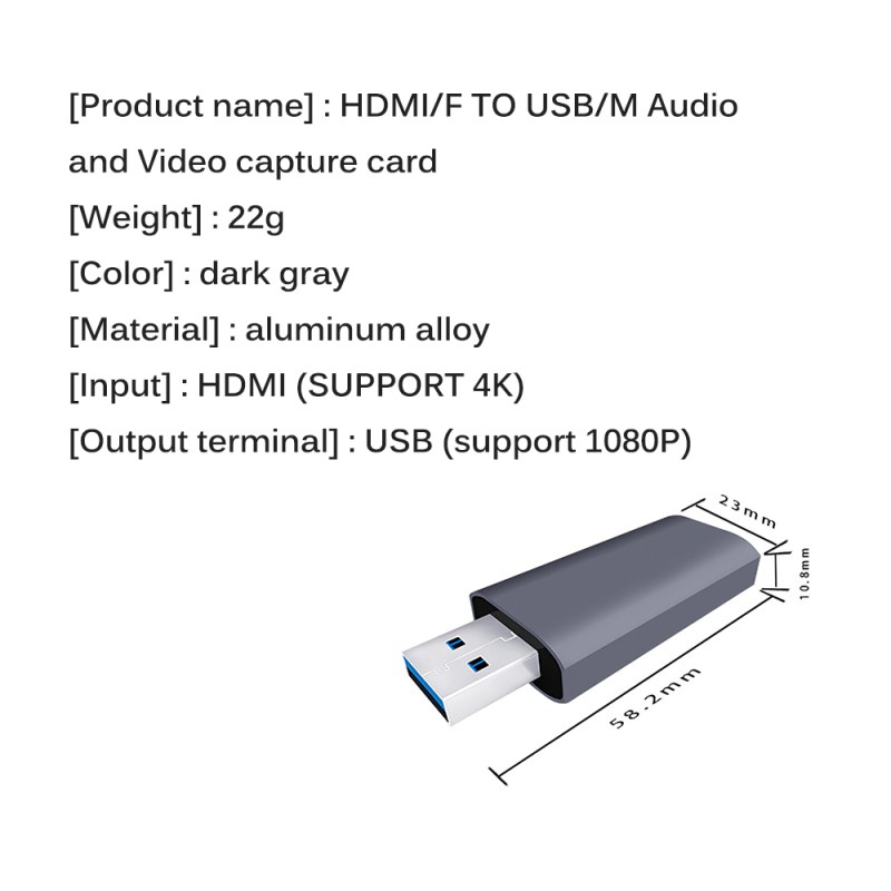 Thẻ Chuyển Đổi Lr03 - Usb 2.0 4k Hdmi Độ Phân Giải Cao Chuyên Dụng Cho Phát Sóng Trực Tiếp | BigBuy360 - bigbuy360.vn
