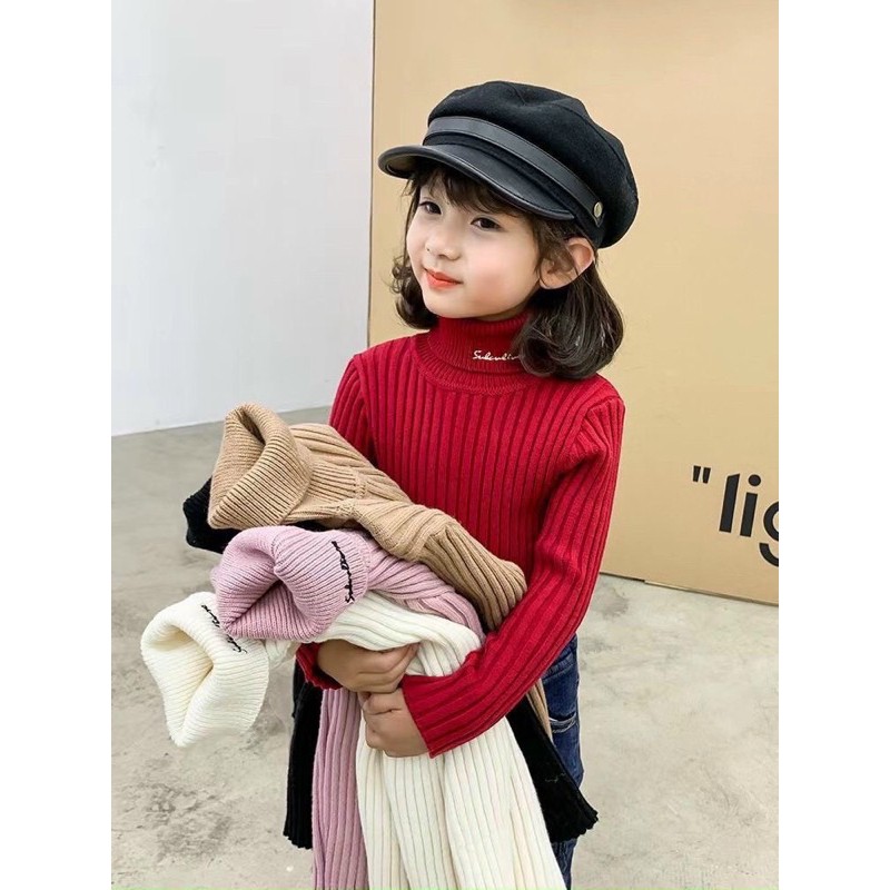 Áo len cổ lọ cho bé