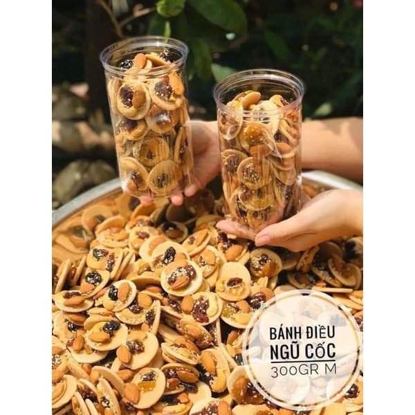 BÁNH HẠT ĐIỀU MIX HẠT - BÁNH  Đ.ỒNG T.IỀN MIX HẠT DINH DƯỠNG HŨ 350GR - Lùn Con Food