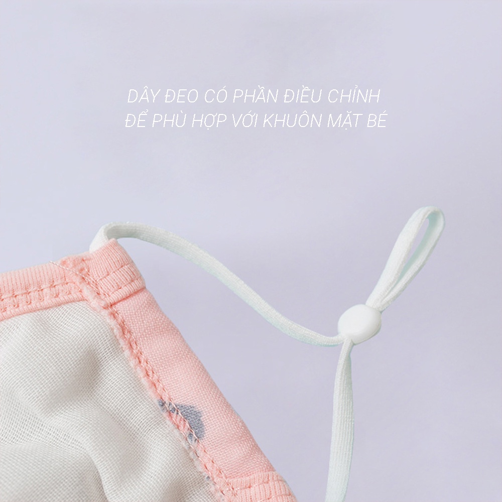 Khẩu trang vải cho bé cao cấp 100% COTTON