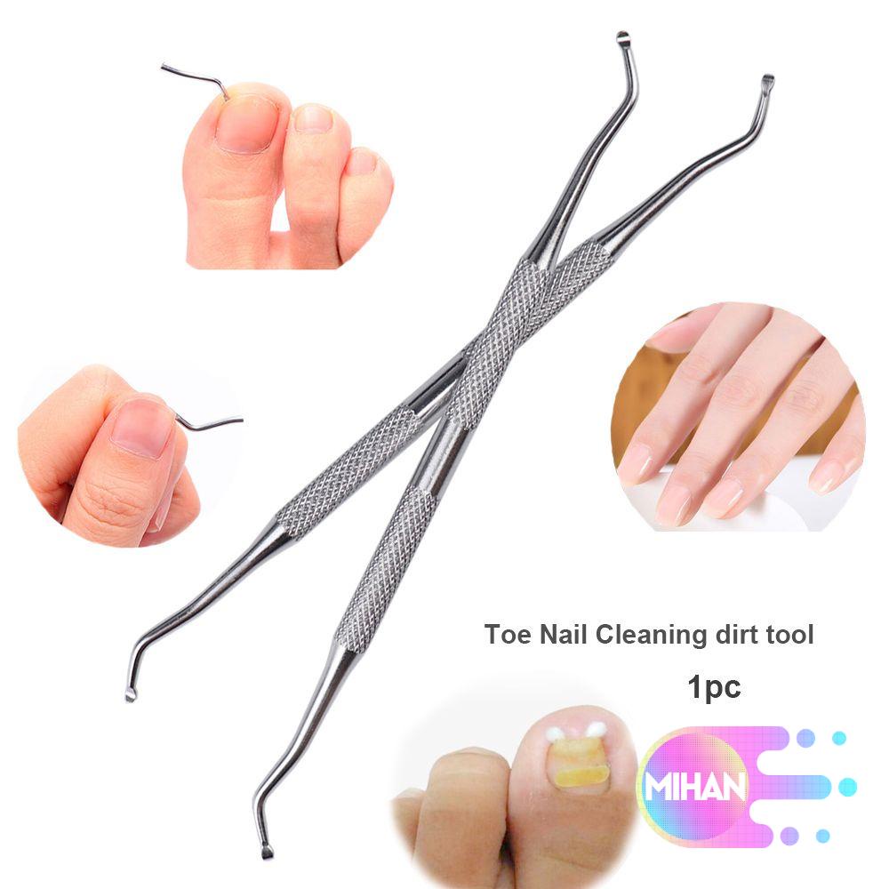 [Hàng mới về] Dụng cụ hai đầu bằng thép không gỉ dùng nâng móng mọc ngược làm sạch khe móng tiện dụng