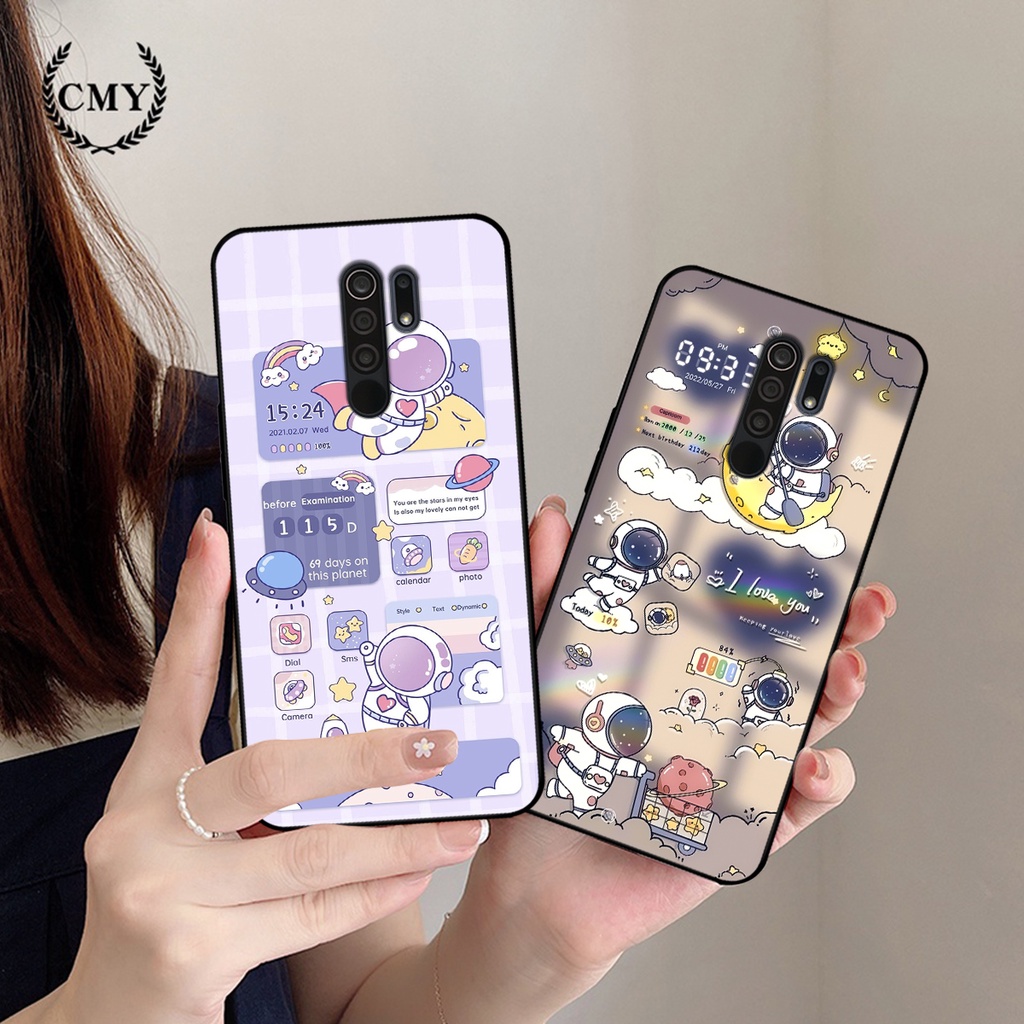 Ốp lưng Xiaomi Redmi 9 hình gấu, vũ trụ ngân hà chibi. ốp chống sốc bền đẹp