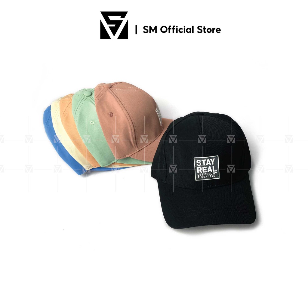 Mũ lưỡi trai nón kết logo cao su Stay Real nam nữ phong cách ulzzang Hàn Quốc - SMN021
