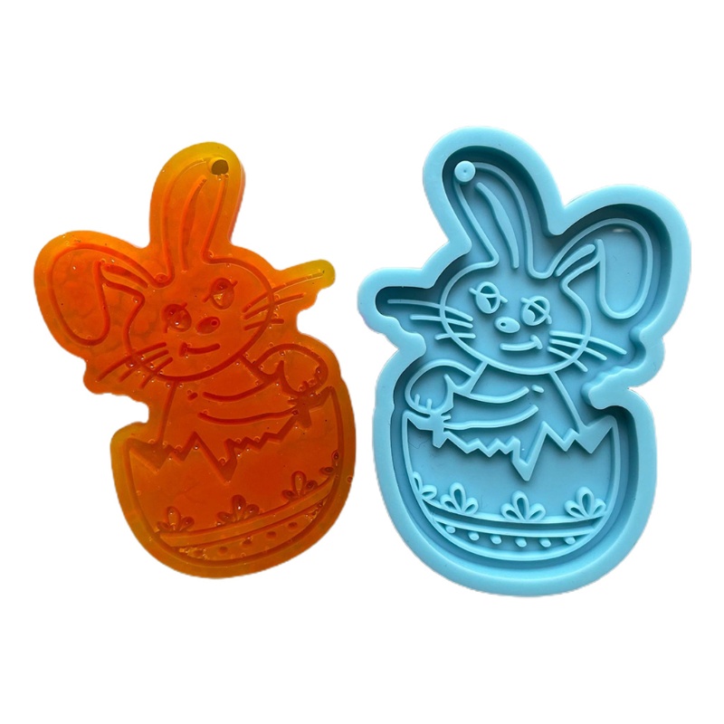 Khuôn Làm Móc Khóa Bằng Nhựa Silicone Hình Thỏ / Khủng Long / Cú Mèo / Cà Rốt Sáng Tạo DIY