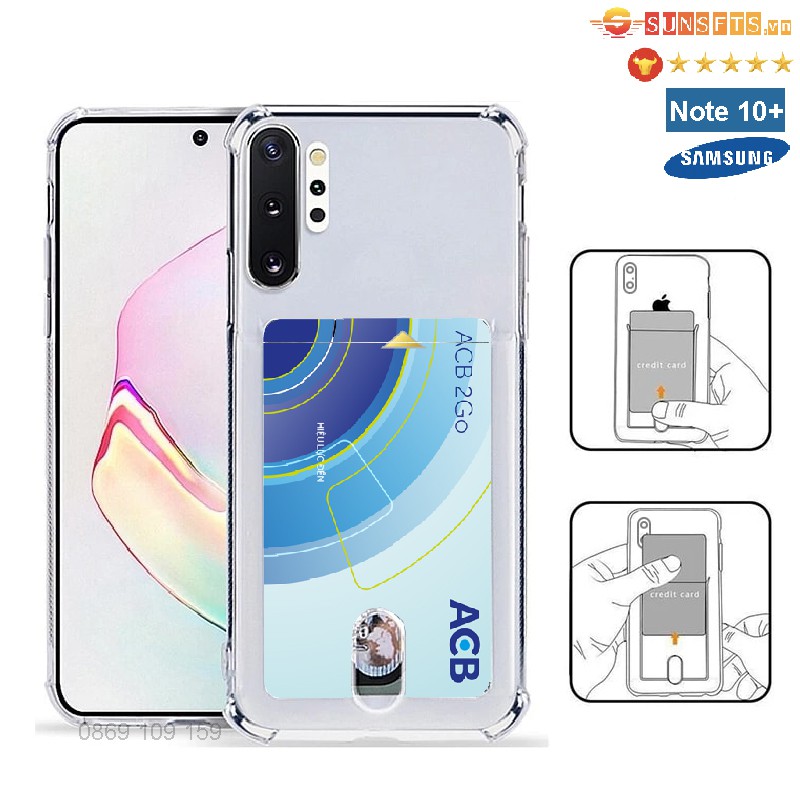 Ốp lưng Samsung Note 9/ Note 8/ Note 10+/ Note 20/ S10+ Plus/ S21/ S22 Ultra ngăn ví đựng thẻ ATM
