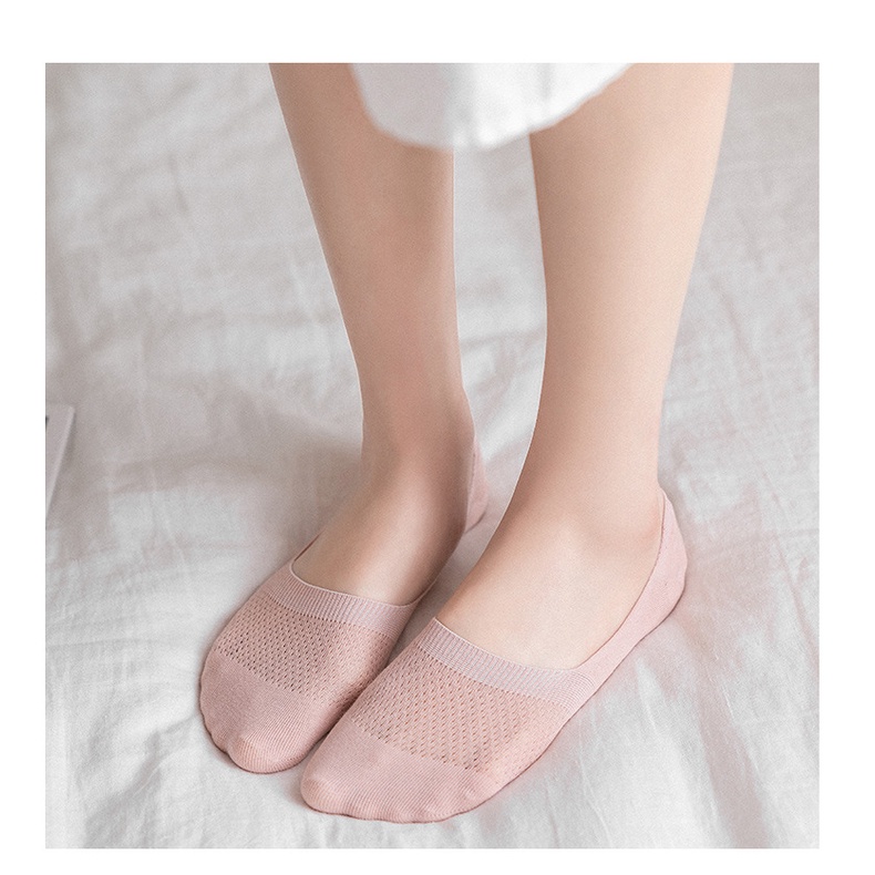 Tất cổ ngắn vớ lười nữ loại thấm hút mồ hôi chống tuột gót cho giày lười HAMYN