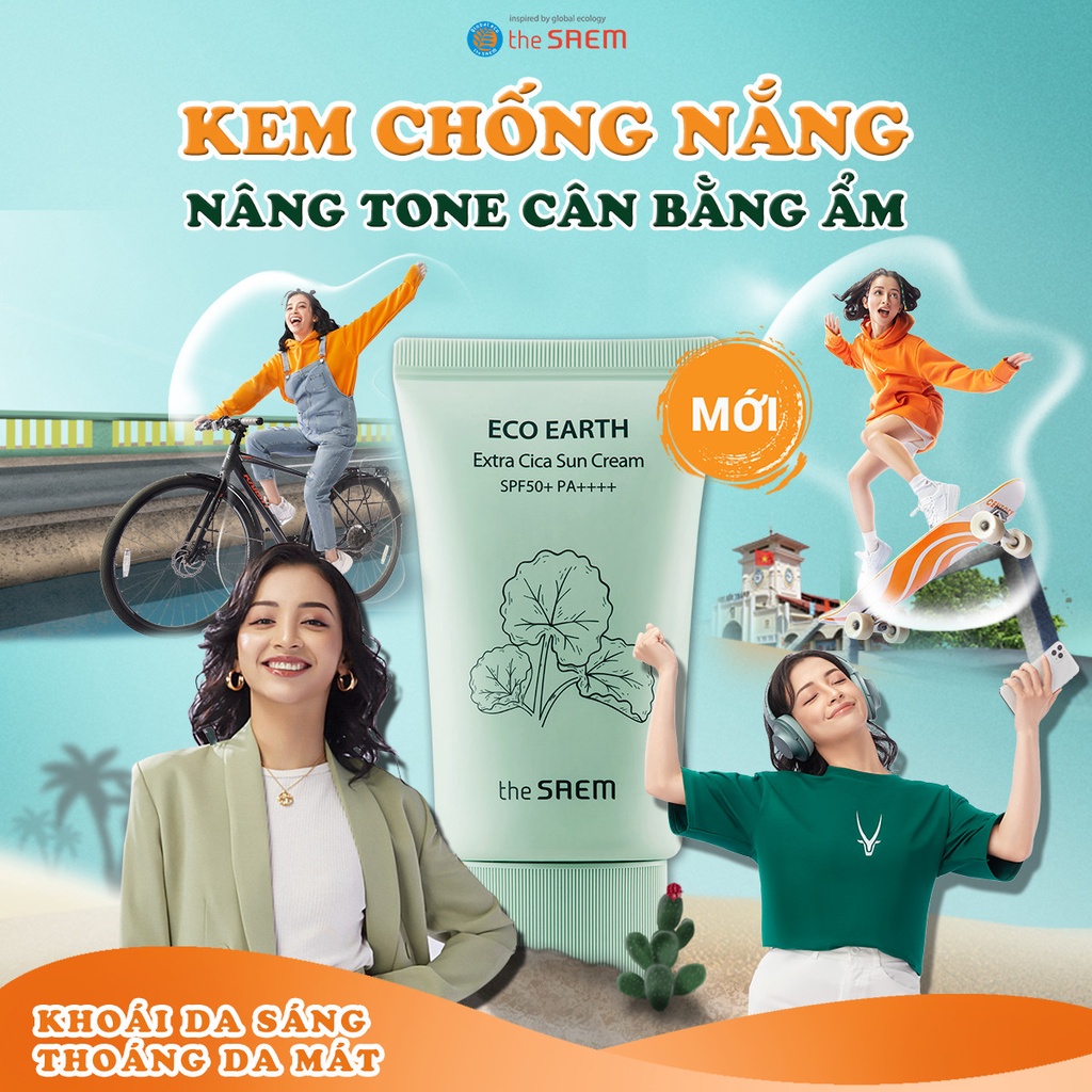 Kem chống nắng THE SAEM - Kem chống nắng the seam same Eco Earth Sun Cream