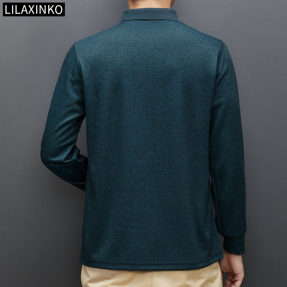 Áo Thun Polo Tay Dài Vải Cotton 3 Màu Thời Trang Thu Đông Cho Nam