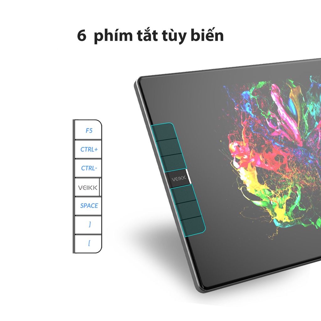 Bảng Vẽ Điện Tử VEIKK VK1200 Full Laminated Cảm Ứng Nghiêng Độ Nhạy Cao