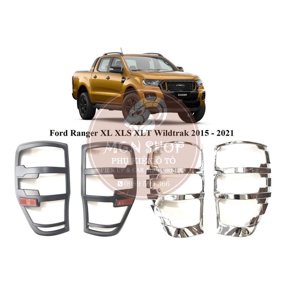 Ốp [Ford Ranger 2015 - 2021] [full bộ] [màu đen / màu bạc]