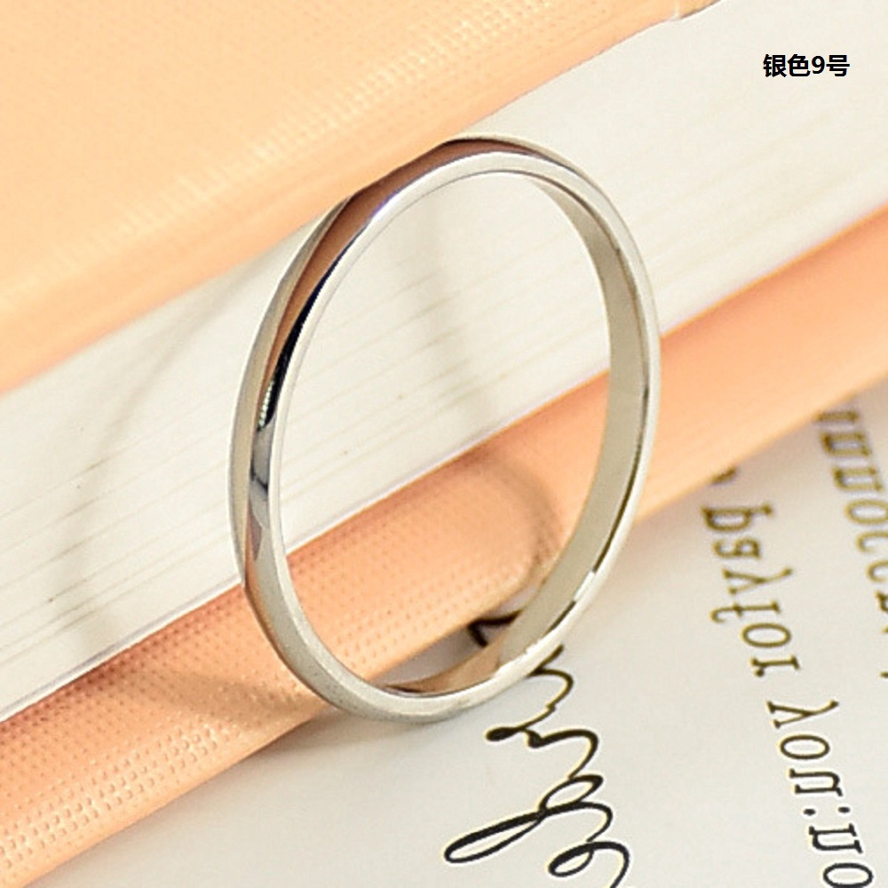 Nhẫn Thép Không Gỉ Mỏng 2mm Cho Nữ