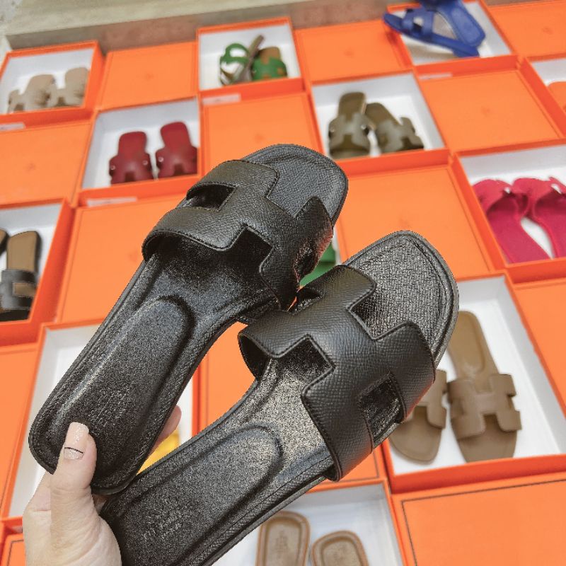 Dép Hm Nữ Da Sần Chuẩn Loại 1 Fullbox Bill Túi Cao Cấp