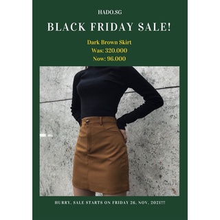 Dark Brown Skirt - Chân váy chữ A