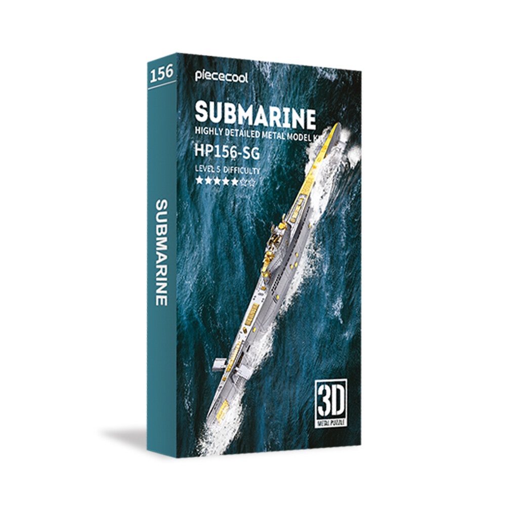 Bộ Đồ Chơi Lắp Ráp Mô Hình Tàu Ngầm Quân Đội 3D Bằng Kim Loại Cho Người Lớn