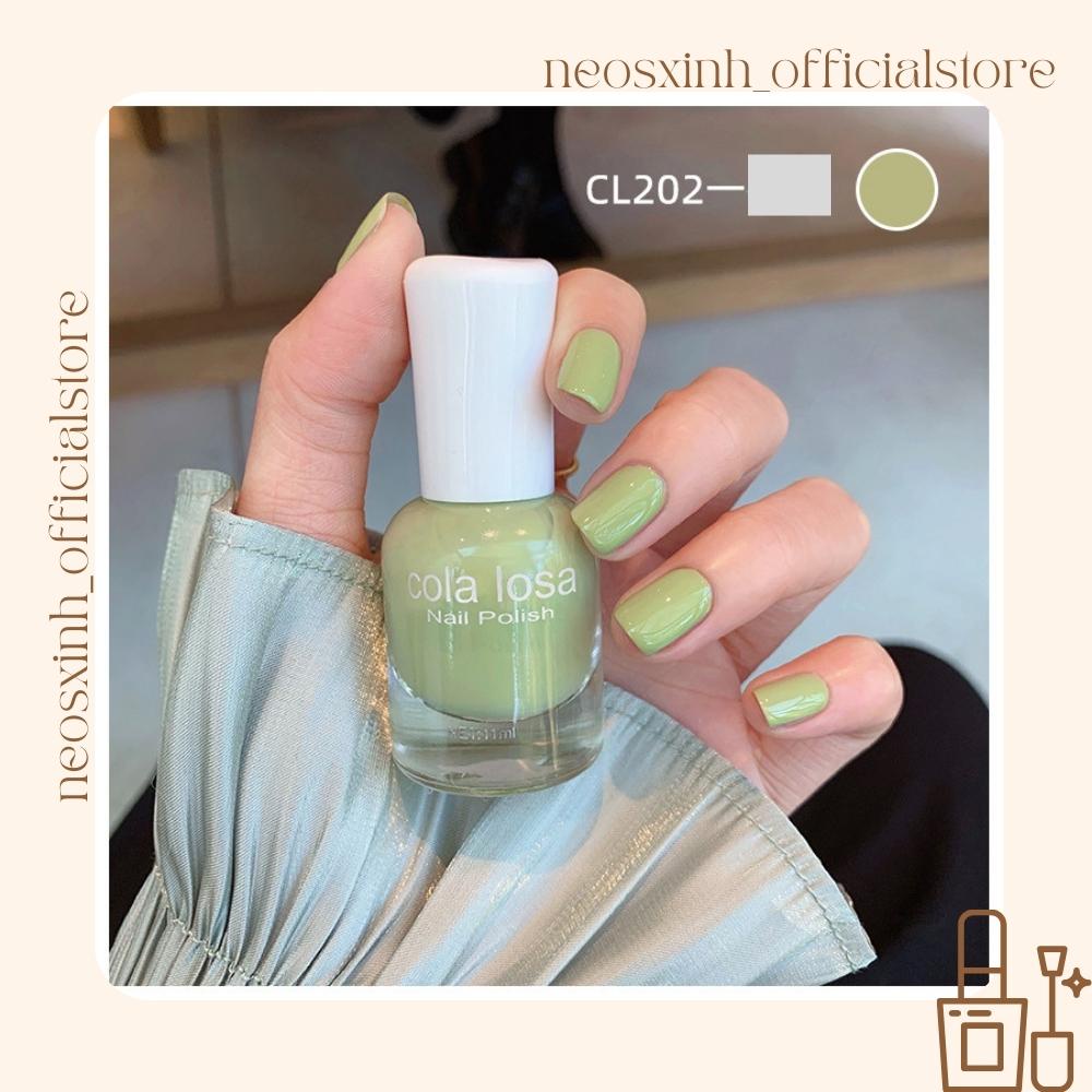 Sơn Móng Tay Cola Losa Màu Nude Đen Trắng Trong Suốt Kim Tuyến Pastel Tím - Neosxinh Nails