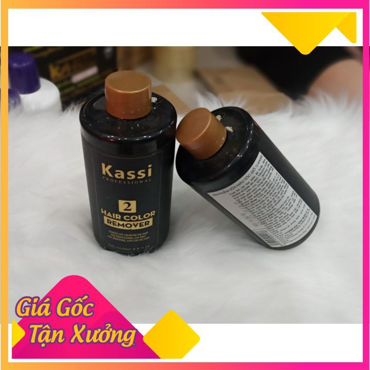Sản Phẩm Rửa/Bóc Màu Tóc Nhuộm KASSI 250mlx2.( Gồm số 1 và số 2)  hàng chuẩn , không kích ứng