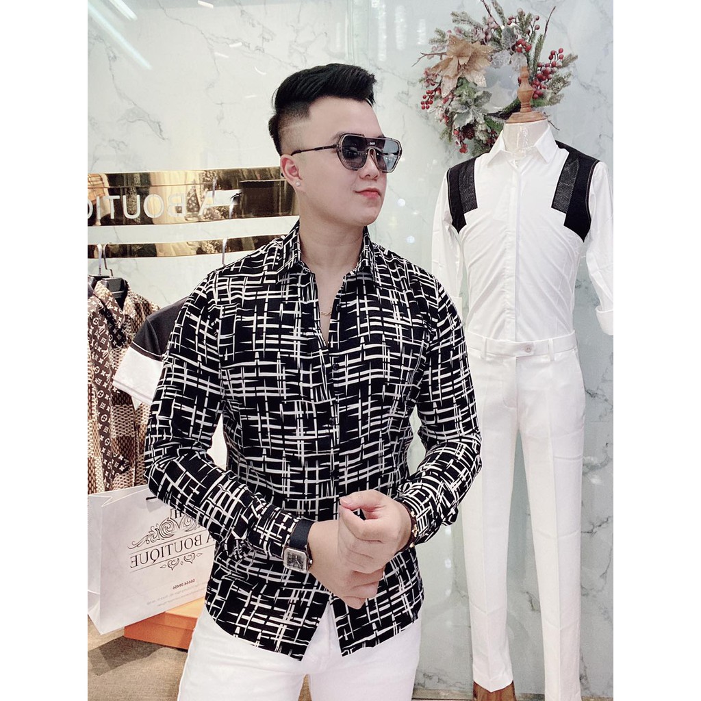 Sơ mi nam, sơ mi nam cao cấp dài tay, họa tiết, vải chống nhăn kháng khuẩn, thấm hút, form ôm - TIDINO STORE BX10 | BigBuy360 - bigbuy360.vn