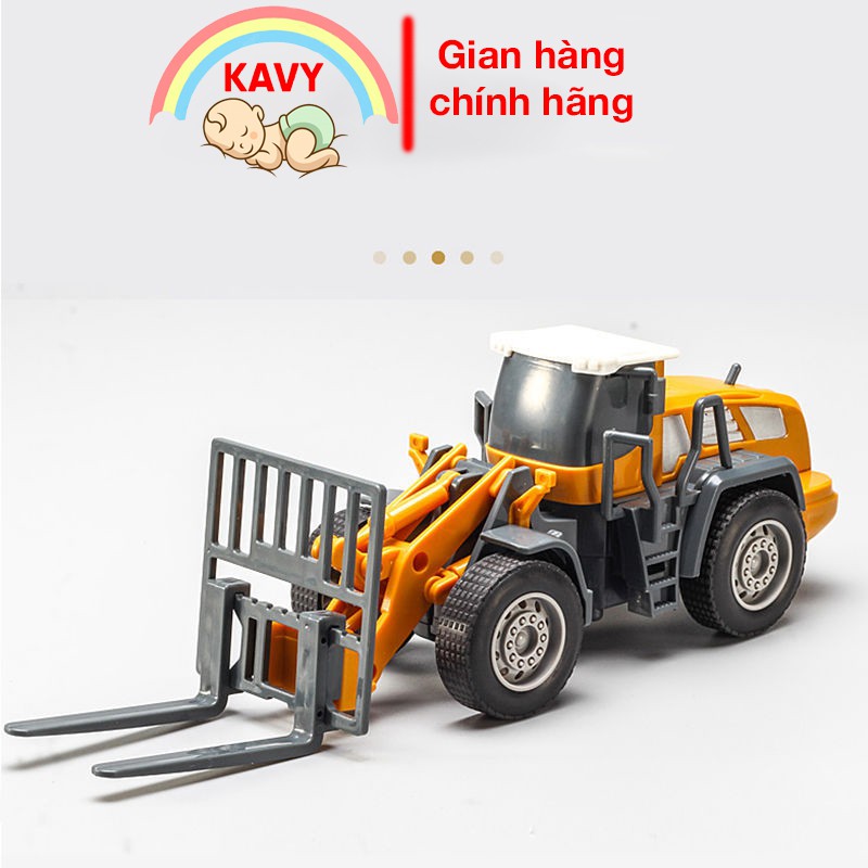 Đồ chơi mô hình xe nâng hàng KAVY cho bé, nhựa và hợp kim sắt, chi tiêt sắc sảo, bền và đẹp