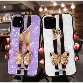 Ốp lưng kính tybomb đính đá cao cấp cho iphone 11, iphone 11 pro, 11 pro max