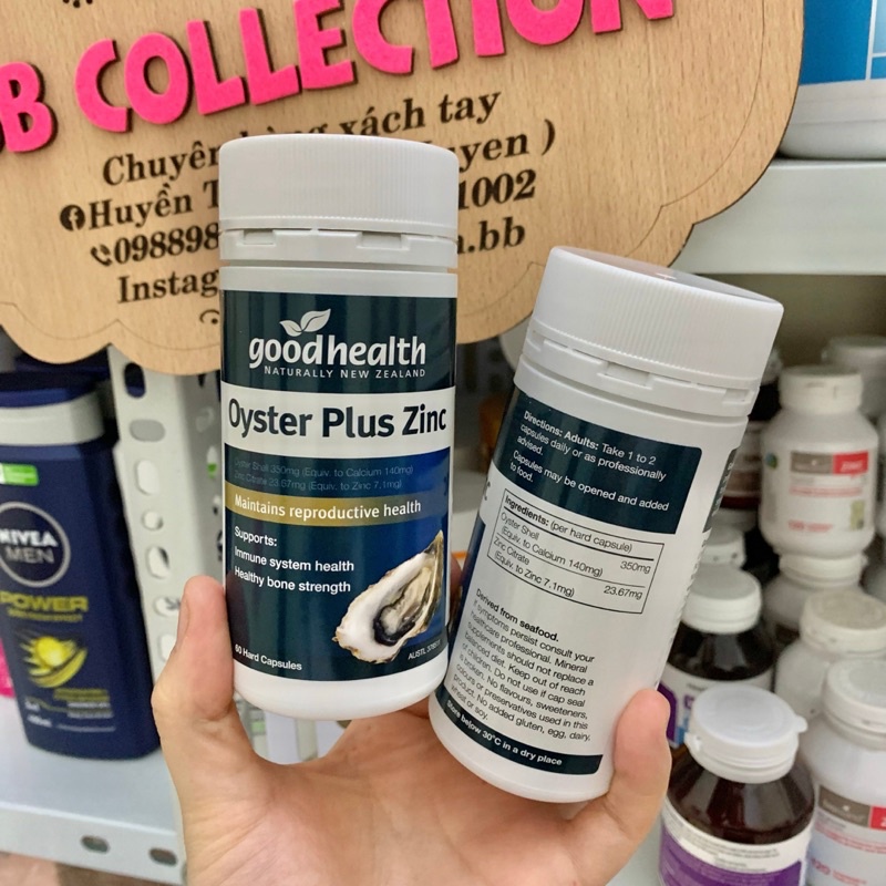 Tinh chất hàu Úc Goodhealth Oyster Plus ZinC 60 viên
