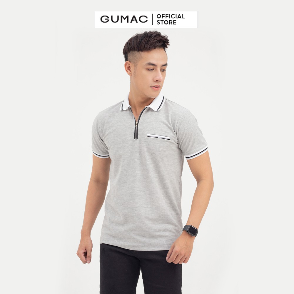 [Mã WABRGD12 giảm 10% đơn 250K] Áo thun polo nam phối túi GUMAC phom dáng lịch lãm ATNB704 | BigBuy360 - bigbuy360.vn